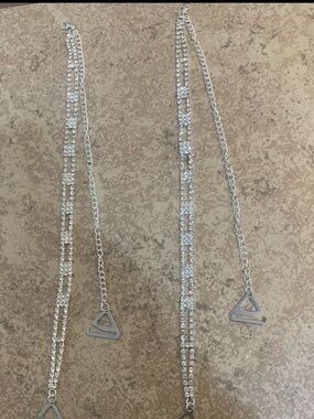 New! 2pcs Simple and Stylish Rhinestone Metal Bra Straps, Rhinestone Straps.